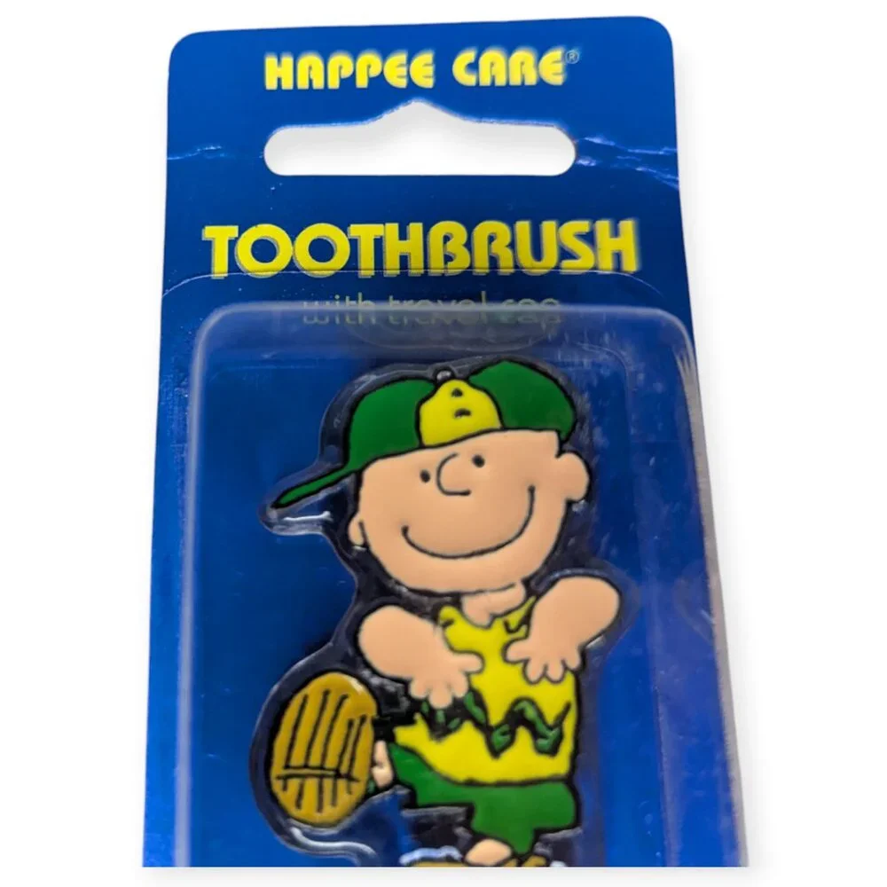 Happee Care Peanuts Charlie Brown Child's Toothbrush w/Travel Cap Sealed